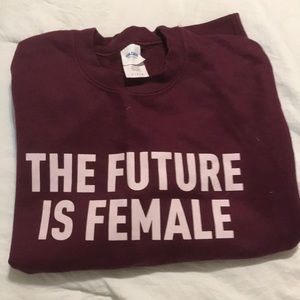 Burgundy crew neck